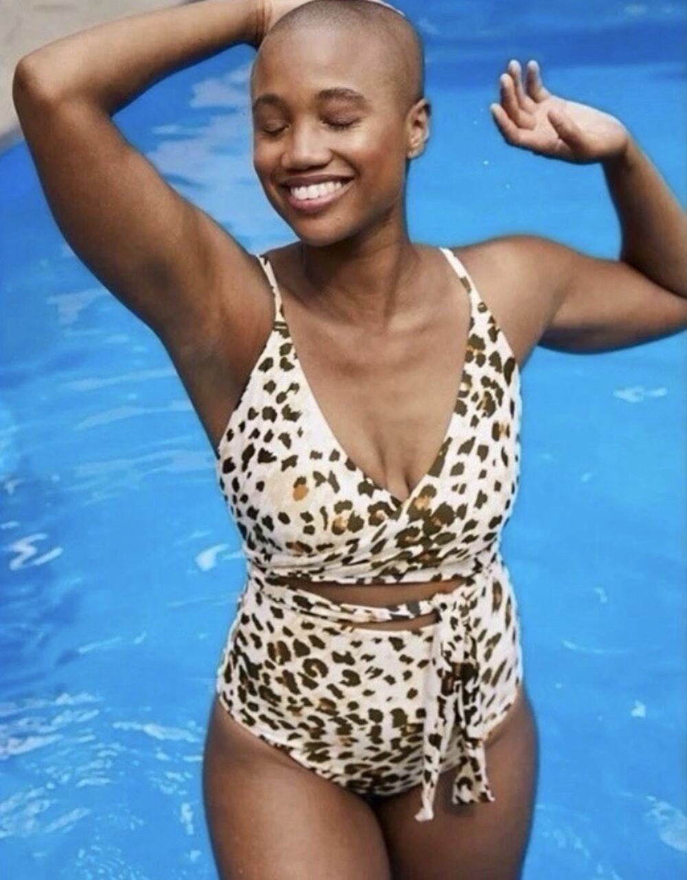 Aerie Women’s Leopard Print Full Coverage One-Piece Swimsuit Medium